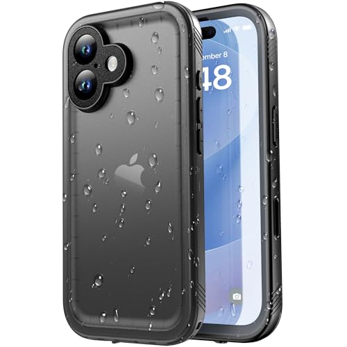 SPORTLINK iPhone 17 Case Waterproof Military Shockproof 360 Full Body Heavy Duty Protective Cover 6.3 inch Black