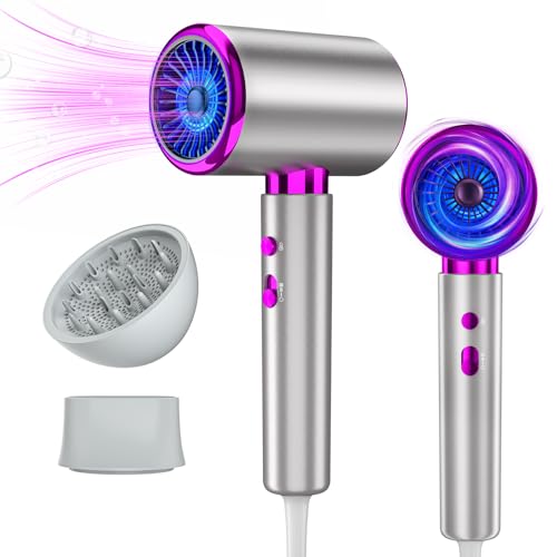 DMTIVMG Hairdryer 2400W with Diffuser Set, Lightweight for Travel & Salon, 3 Heat 2 Speed, Cool Shot - Thermostatic Control