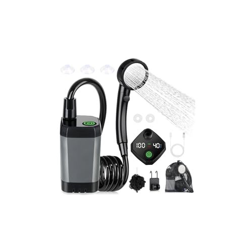 Spopal Portable Camping Shower Pump, 6000mAh Rechargeable "inch