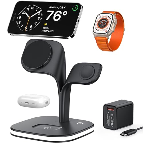EXW 3-in-1 MagSafe Wireless Charger for iPhone & Apple Watch, AirPods - Fast Charging Station