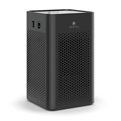 Medify MA-25 Air Purifier - H13 HEPA Filter, Dual Intake, 500 Sq. Ft. Coverage, 99.9% Removal - Modern Design, Black