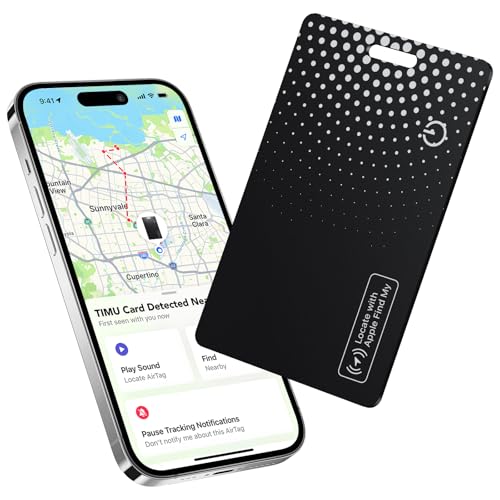 Bluetooth Tracker Smart Finder for Apple Find My, Wallet iPhone Card, Slim Design, IP68 Waterproof - Ideal for Wallet, Passports, Luggage