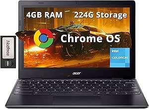 Acer Chromebook 311 11.6 inch Laptop, Intel Celeron, UHD Graphics, 4GB RAM, 224GB Storage, Chrome OS, Wi-Fi 5