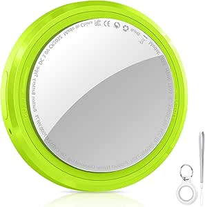 QCOQ® Air Locator Tag in Grass Green - Bluetooth Item Tracker for Keys, Wallets, Luggage - Apple Find My Compatible (iOS)