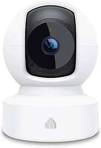 Kasa Pan/Tilt Smart Security Camera, 1080p HD Dog-Camera, Night Vision, Motion Detection, Baby & Pet Monitor, Alexa & Google Home, White