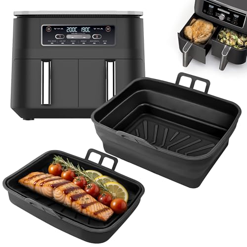 Ninipie Ninja Air Fryer Liners - Silicone Baskets for Cosori Dual Fryer