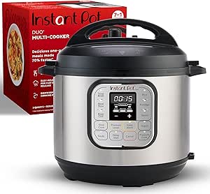 Instant Pot Duo Mini 7-in-1 Electric Pressure Cooker, Steamer & Warmer - 3 Quart Stainless Steel - Free App, 1900 Recipes