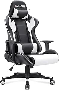 Homall Gaming Chair: High Back Leather Computer Chair with Headrest & Lumbar Support