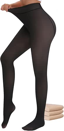 Comfort Fleece Lined Leggings: High Waist Thermal Tights for Women