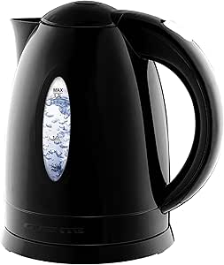 OVENTE 1.7L Electric Kettle: Fast Boiling Water Heater for Coffee/Tea, BPA Free, Auto Shut-Off & Boil-Dry Protection