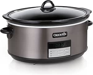 Crock-Pot 8-Qt Programmable Slow Cooker, Auto Warm, Stainless