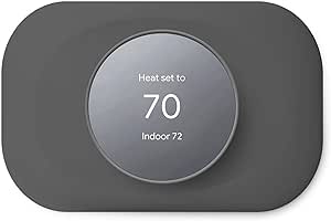 Petrichor Nest Thermostat Trim Kit, Wall Plate Cover for Google Nest 2020 - Easy Install, Charcoal Gray