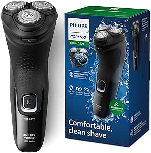 Norelco Shaver 2400: Wet/Dry Electric Shaver, Pop-up Trimmer - Deep Black
