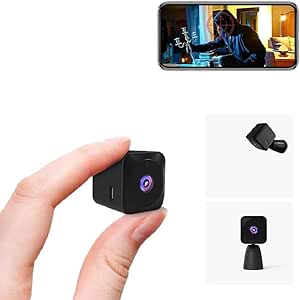 AOBOCAM Mini WiFi Spy Camera 4K HD - Indoor Security Cam with Night Vision, Motion Detection, 6H Battery - Home Surveillance