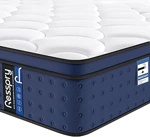 Resspry 10" Hybrid Mattress: Pressure Relief, Breathable Foam, Pocket Spring - Medium Firm Single Bed