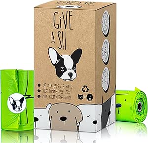 EcoPaws Plant-Based Compostable Dog Poop Bags - 10% Charity - 120 Bags