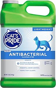 Cat's Pride Antibacterial Cat Litter: 99.9% Bacteria Destruction, Odor Control, Lightweight Clumping - Scented, 12 lbs