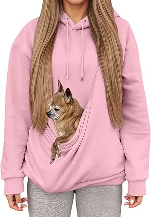 Sports Leisure Hoodie for Men & Women with Cat/Dog Bag