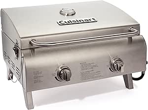 Cuisinart Tabletop Portable Propane Gas Grill 2-Burner BBQ