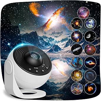 Galaxy Star Projector Light, Nebula Night Light for Bedroom, LED Space Lamp Room Decor, Timer, 13 in 1, Adults Kids