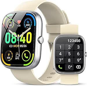 HD Screen Smartwatch for Men Women, Answer Calls, Step Counter, IP68 Fitness Tracker, Heart Rate Monitor