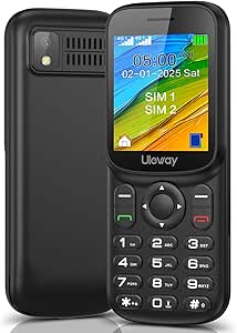 Ukuu Unlocked Basic Mobile Phone for Seniors, 1.8 inch LCD, Big Buttons, Loud Sound, Long Standby