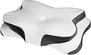 Contour Memory Foam Neck Pillow for Pain Relief, Side Sleepers, Black