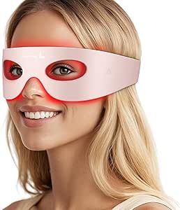 Wireless Under-Eye Red Light Therapy Mask - Brighten Eyes, Reduce Bags & Circles - 3 Modes, Rechargeable - Home Skincare
