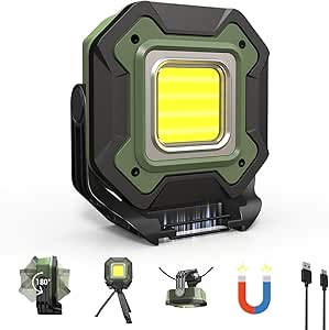 Brand Rechargeable LED Work Light: 16-Hour Long-Lasting Portable Flashlight for Car Repair & Camping, Magnetic, Waterproof