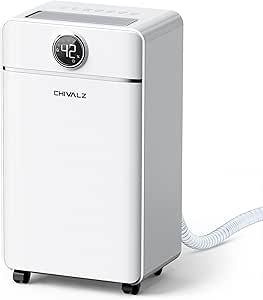 CHIVALZ Basement Dehumidifier 25 Pints - Quiet, Intelligent Control