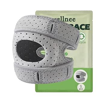 Wellnee Knee Brace Adjustable Support with Cushioned Silicone Pad for Men Women Athletic Training