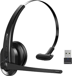 LEVN Wireless Headset: Bluetooth Mic, AI Noise Cancelling