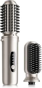 Mini Travel Cordless Hair Straightener Brush: 2-in-1 Curl & Straighten, Fast Heating, 200M Negative Ions - Women's Hot Comb