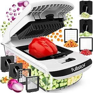 Fullstar Veggie Chopper: Onion Salad Food Cutter, Potato Chipper & Dicer - Kitchen Gadgets