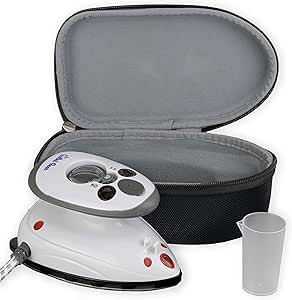 Quilted Bear Mini Steam Iron: Effortless Crafting & Wrinkle-Free - Compact Travel Essential (Black)