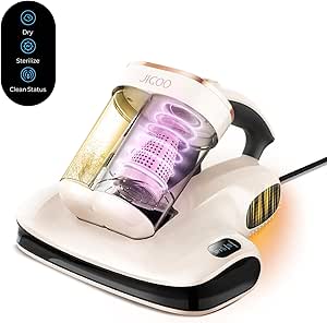 JIGOO Mite Vacuum Cleaner: Dust Sensor, LED Display, UV-C Light