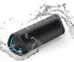 Vanzon Portable Bluetooth Speaker - Wireless V40 with 24W HD Stereo & LED Lights - 24H Playtime