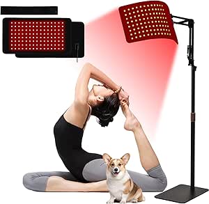 Red Light Therapy Panel with Stand for Pain Relief & Recovery