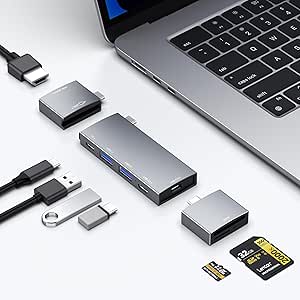 MacBook USB-C Hub 7-in-2: Thunderbolt 4, 4K HDMI, Data Ports