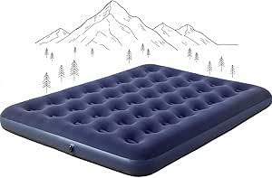 Comfort Flocked Top Double Camping Air Bed for Festivals & Road Trips