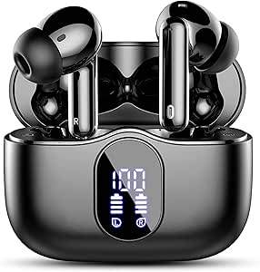 Btootos Bluetooth 5.3 Earbuds: Deep Bass Stereo, ENC Mic, IP7 Waterproof