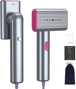 Portable Clothes Steamer: Fast Heat, 20 Min Continuous Ironing, Travel & Home