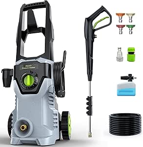 ETOOLAB Electric Power Washer 160Bar with Foam Cannon - Ideal for Cars, Fences, Patios, Decks, Driveway