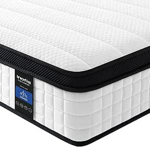 Inofia Single Bed Mattress: 10.6" Hybrid, Aeroshield Memory Foam