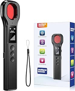 LONGYI Spy Camera Detector 8 Sensitivity Levels, RF & Magnetic Field Detection, HD LED Display, 10-Hour Battery Life for Hotel