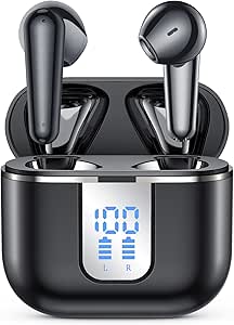 Brand Wireless Earbuds: Bluetooth 5.3, HiFi Stereo, IPX7 Waterproof. 48H Playtime, Dual LED Display - Ideal for Travel/Business