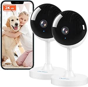 Owltron 2K Indoor Security Camera: Motion Detection, Night Vision, Two-Way Talk