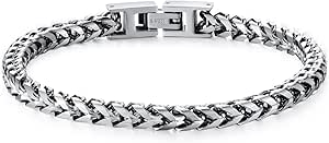 Stainless Steel Franco Chain Men's Bracelet - Gift for Him