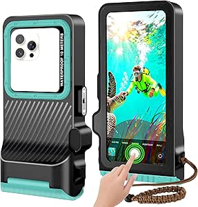 2025 Waterproof Diving Snorkel Phone Case for iPhone & Samsung - Pro Scuba Dive Underwater Photo Video Cover, Teal