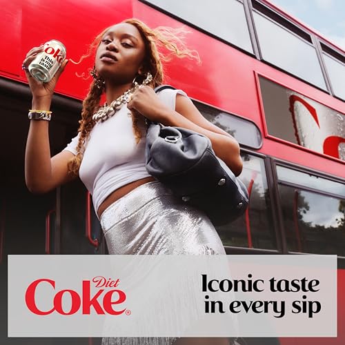 Diet Coke 330ml Can Cola - Pack of 24, Refreshing Soda Drink